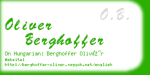 oliver berghoffer business card